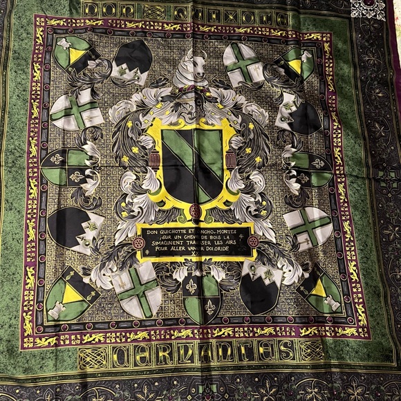 Rare Vintage Worth Silk Don Quichotte Scarf - Picture 12 of 12